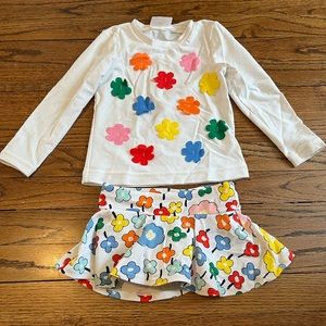 Hanna Andersson Swim shirt and matching skirt with built in bottom